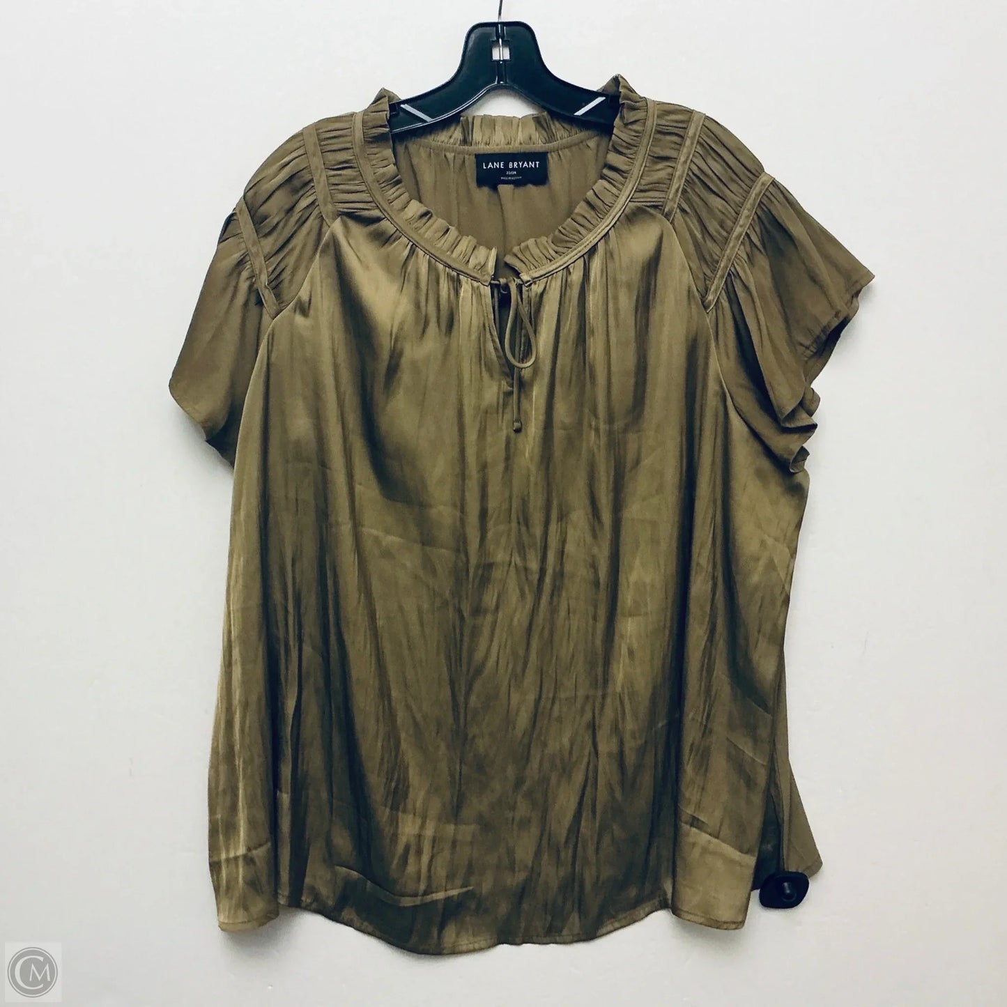 Top 3/4 Sleeve By Lane Bryant In Green, Size: 2x