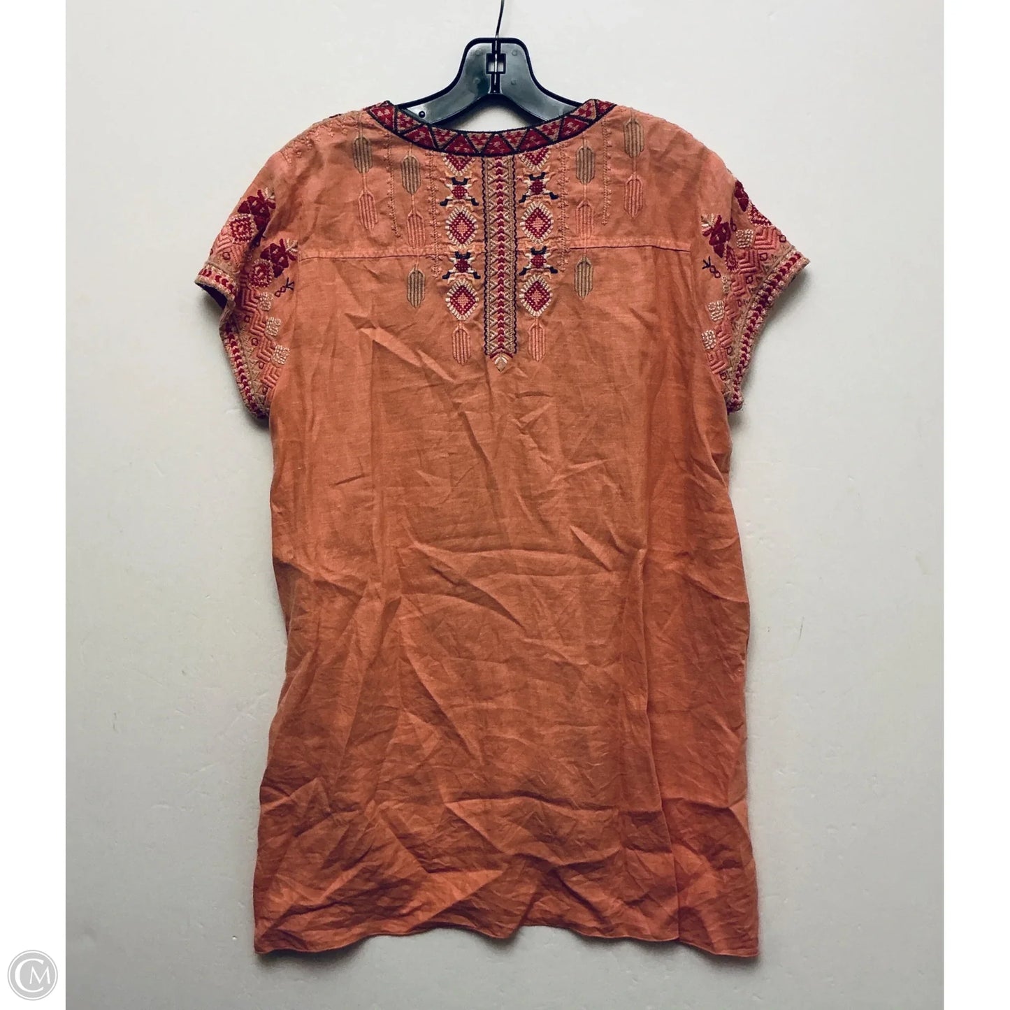 Top Short Sleeve By Johnny Was In Pink, Size: M