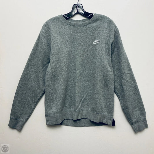 Sweatshirt Crewneck By Nike Apparel In Grey, Size: S
