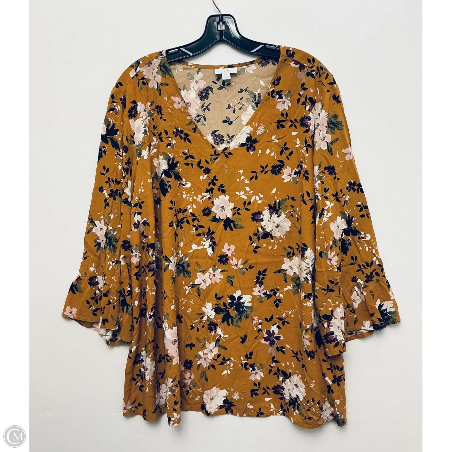Top Short Sleeve By J. Jill In Floral Print, Size: 2x