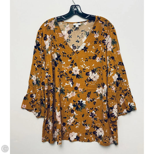 Top Short Sleeve By J. Jill In Floral Print, Size: 2x