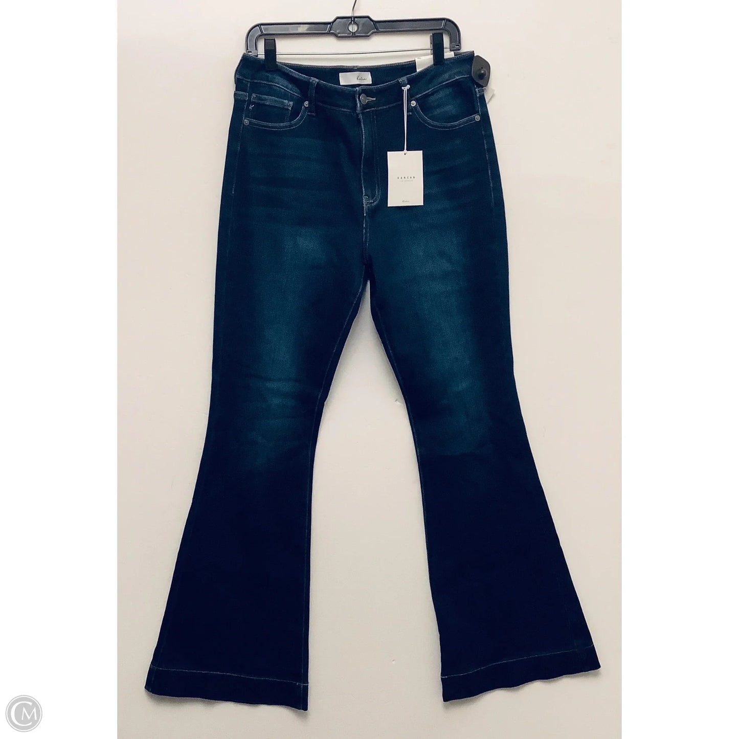 Jeans Flared By Kancan In Blue Denim, Size: 12