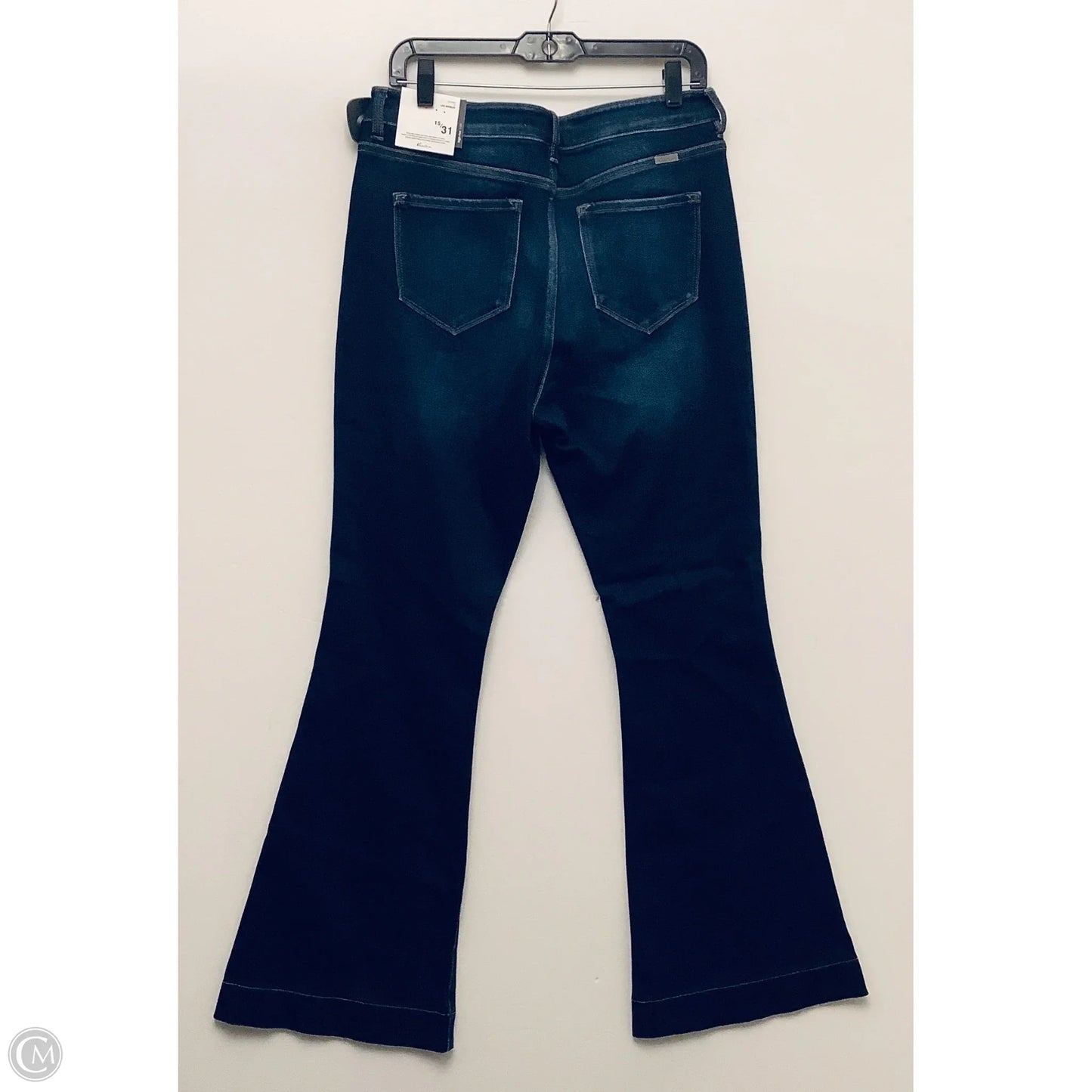 Jeans Flared By Kancan In Blue Denim, Size: 12