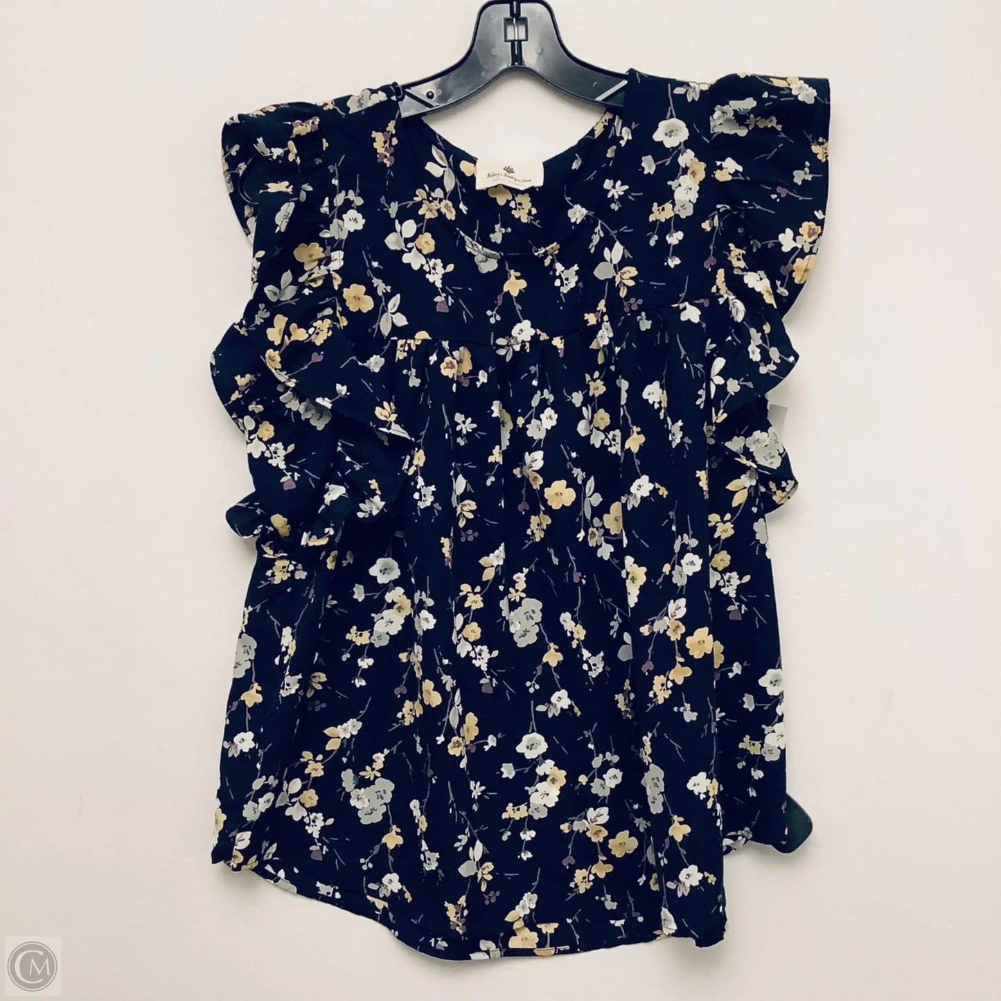 Top Short Sleeve By Clothes Mentor In Floral Print, Size: M