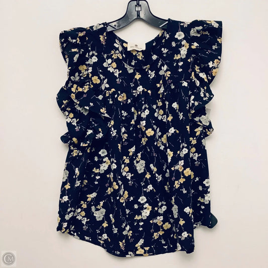 Top Short Sleeve By Clothes Mentor In Floral Print, Size: M