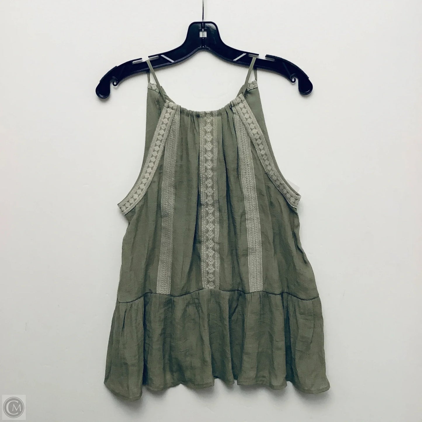 Top Sleeveless By Blu Pepper In Green, Size: M