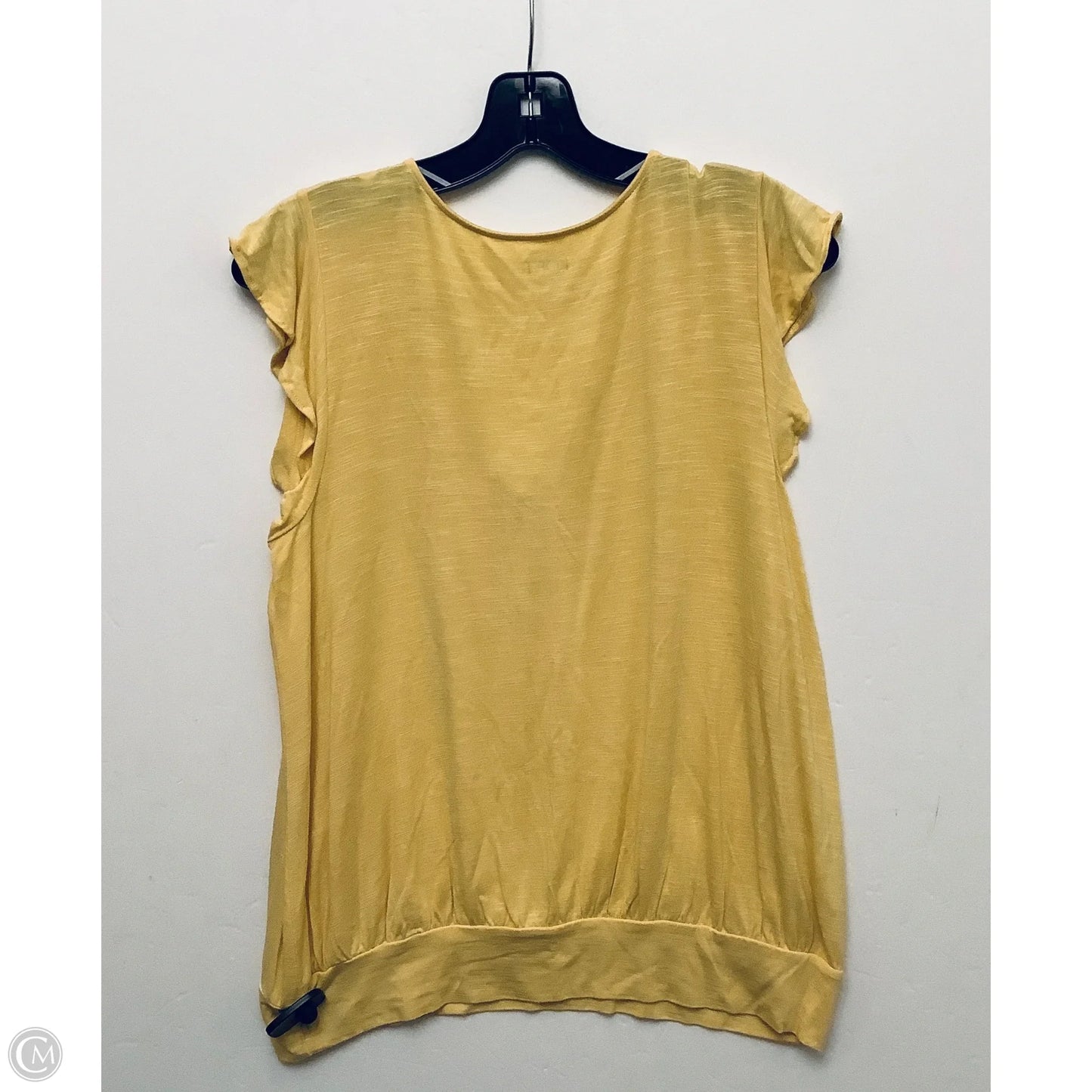 Top Short Sleeve By Loft In Yellow, Size: M