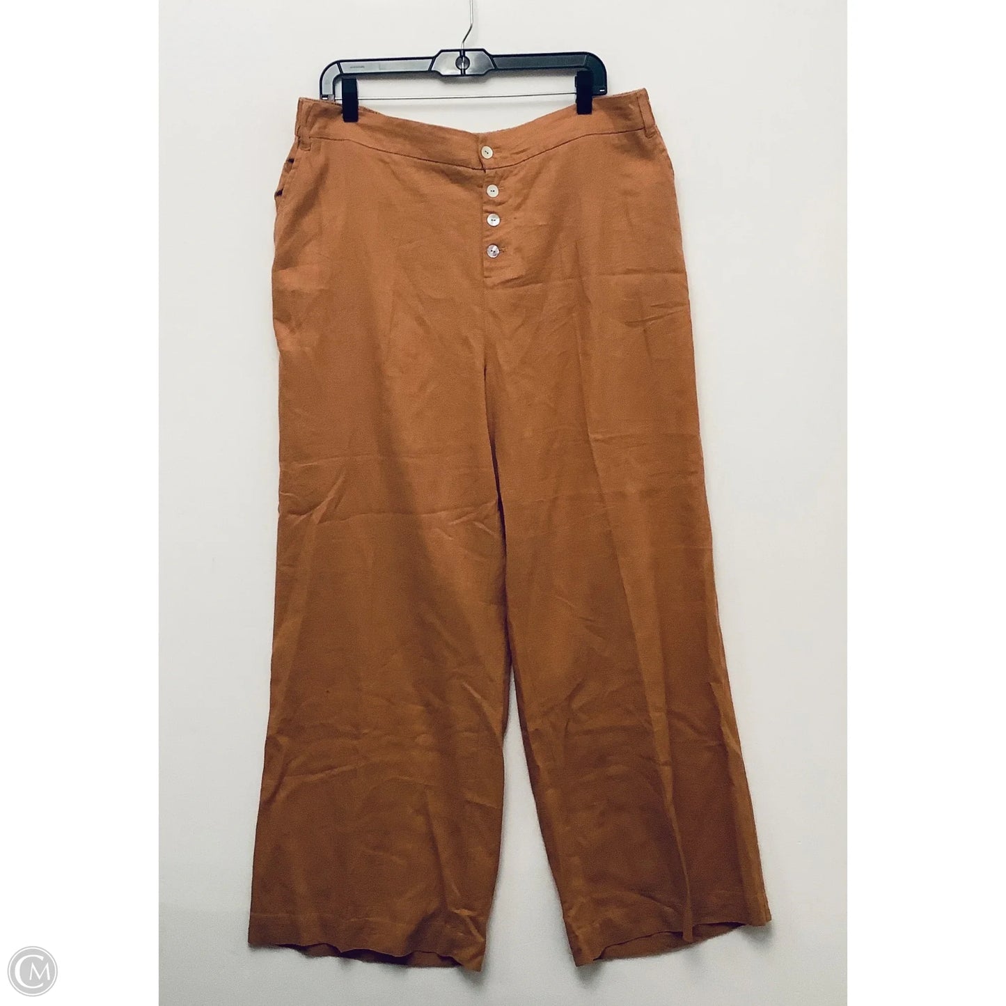Pants Linen By Marc New York In Brown, Size: Xl