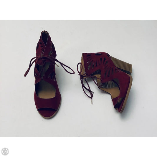Shoes Heels Block By Charlotte Russe In Red, Size: 6