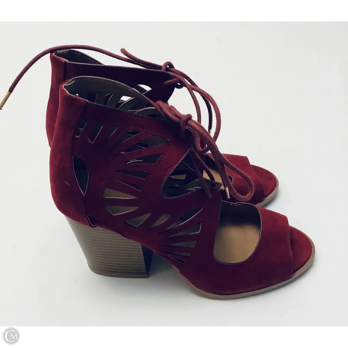 Shoes Heels Block By Charlotte Russe In Red, Size: 6