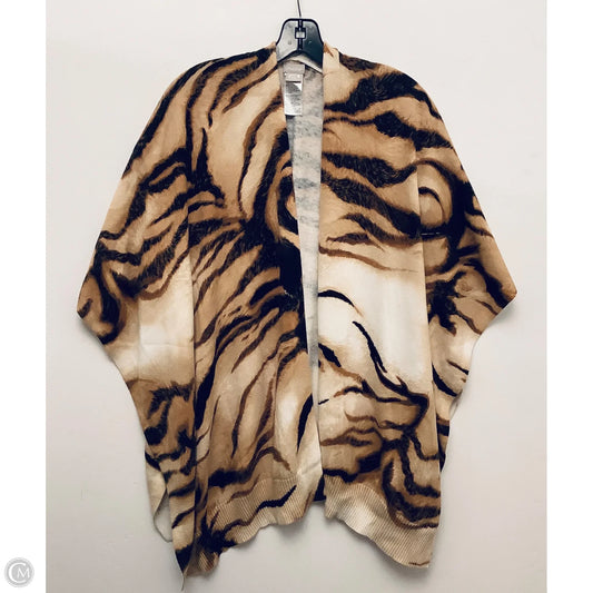 Sweater Cardigan By Chicos In Animal Print, Size: M