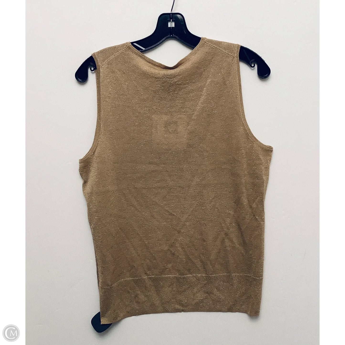 Top Sleeveless By Anne Klein In Gold, Size: S
