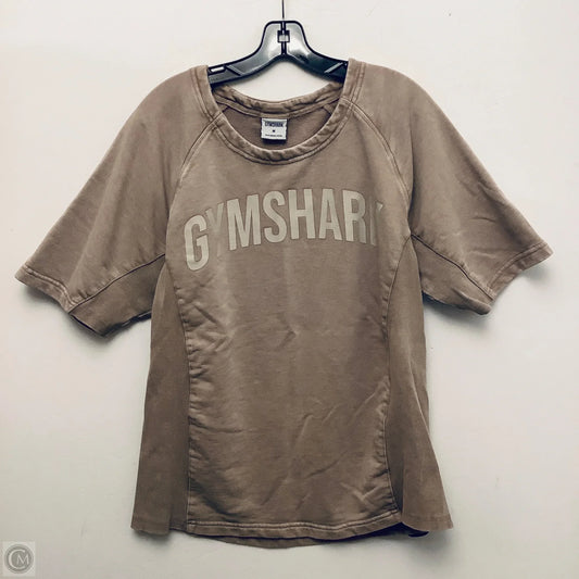 Top Short Sleeve By Gym Shark In Brown, Size: M