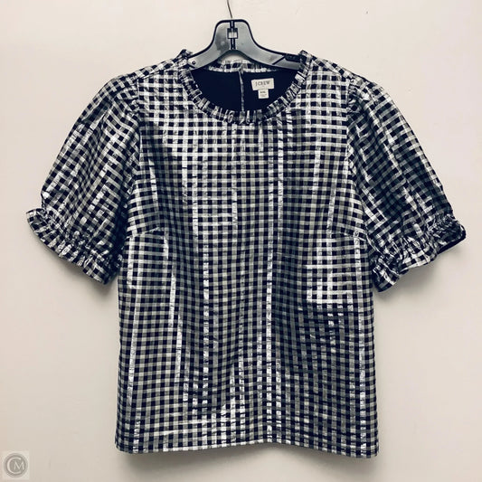 Top Short Sleeve By J. Crew In Checkered Pattern, Size: Xxl