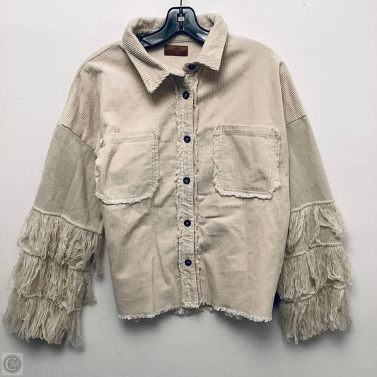 Jacket Shirt By Umgee In Cream, Size: S