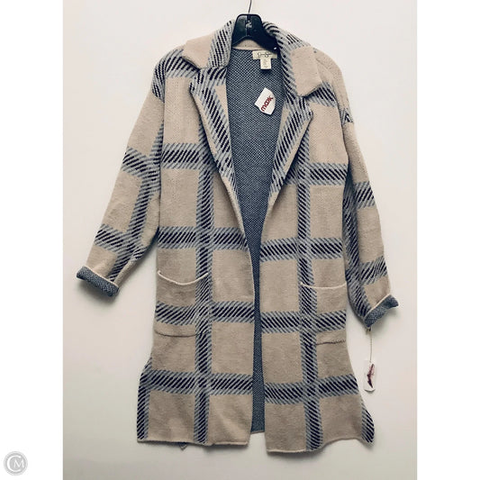 Sweater Cardigan By Jessica Simpson In Cream & Grey, Size: M