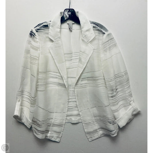 Top Long Sleeve By Chicos In White, Size: L