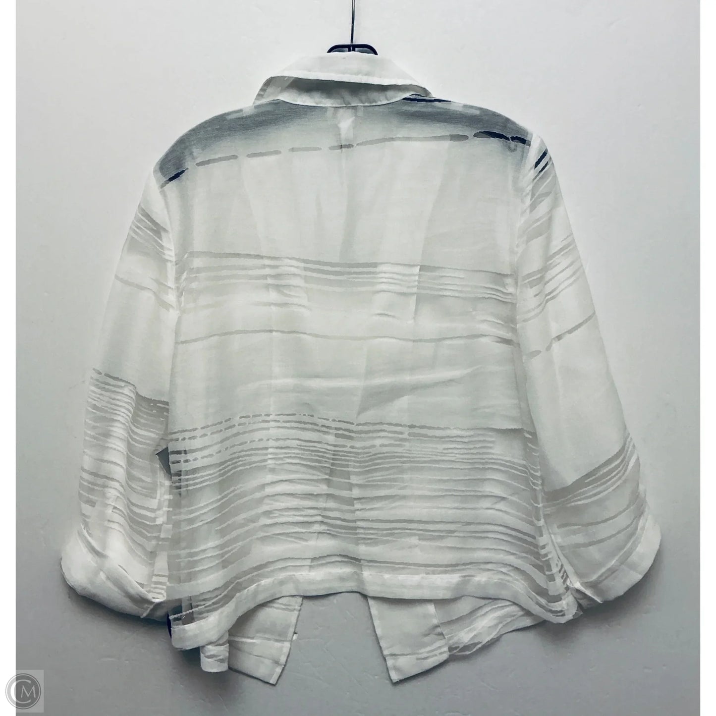 Top Long Sleeve By Chicos In White, Size: L