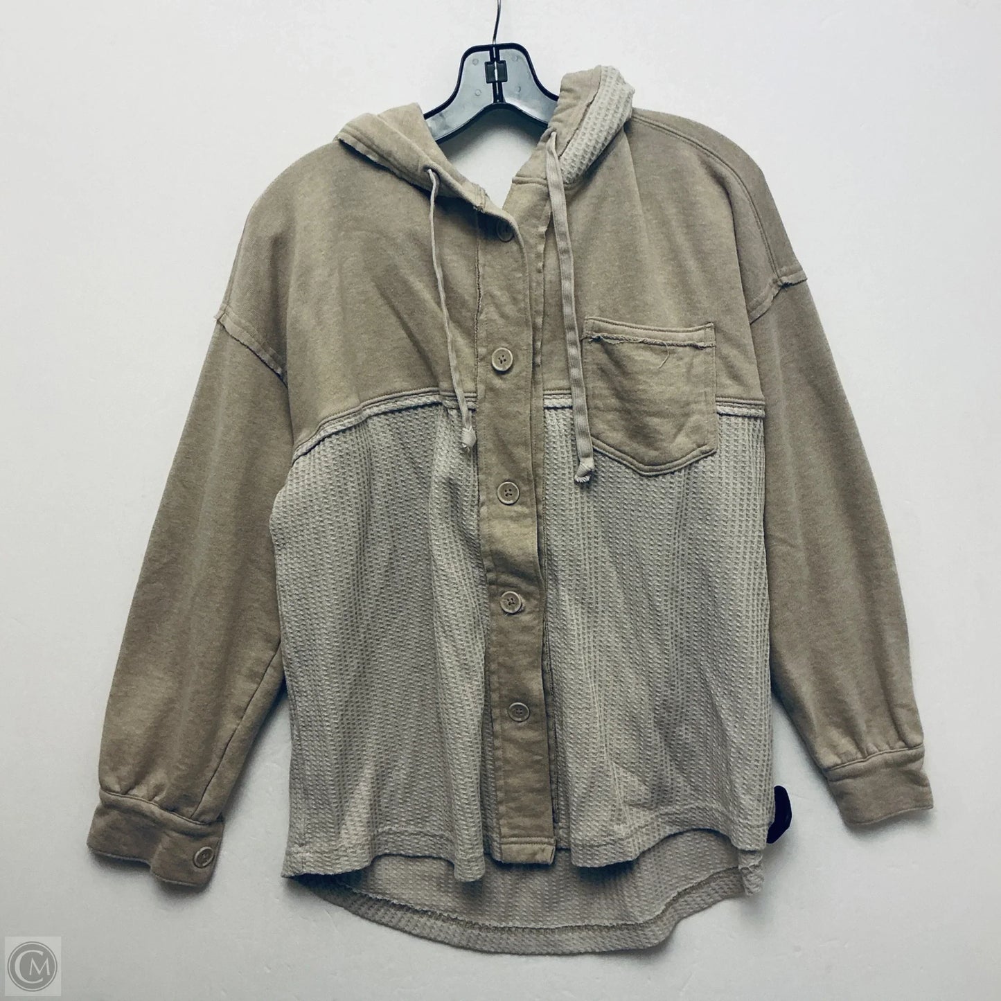 Sweatshirt Hoodie By Cato In Brown, Size: L