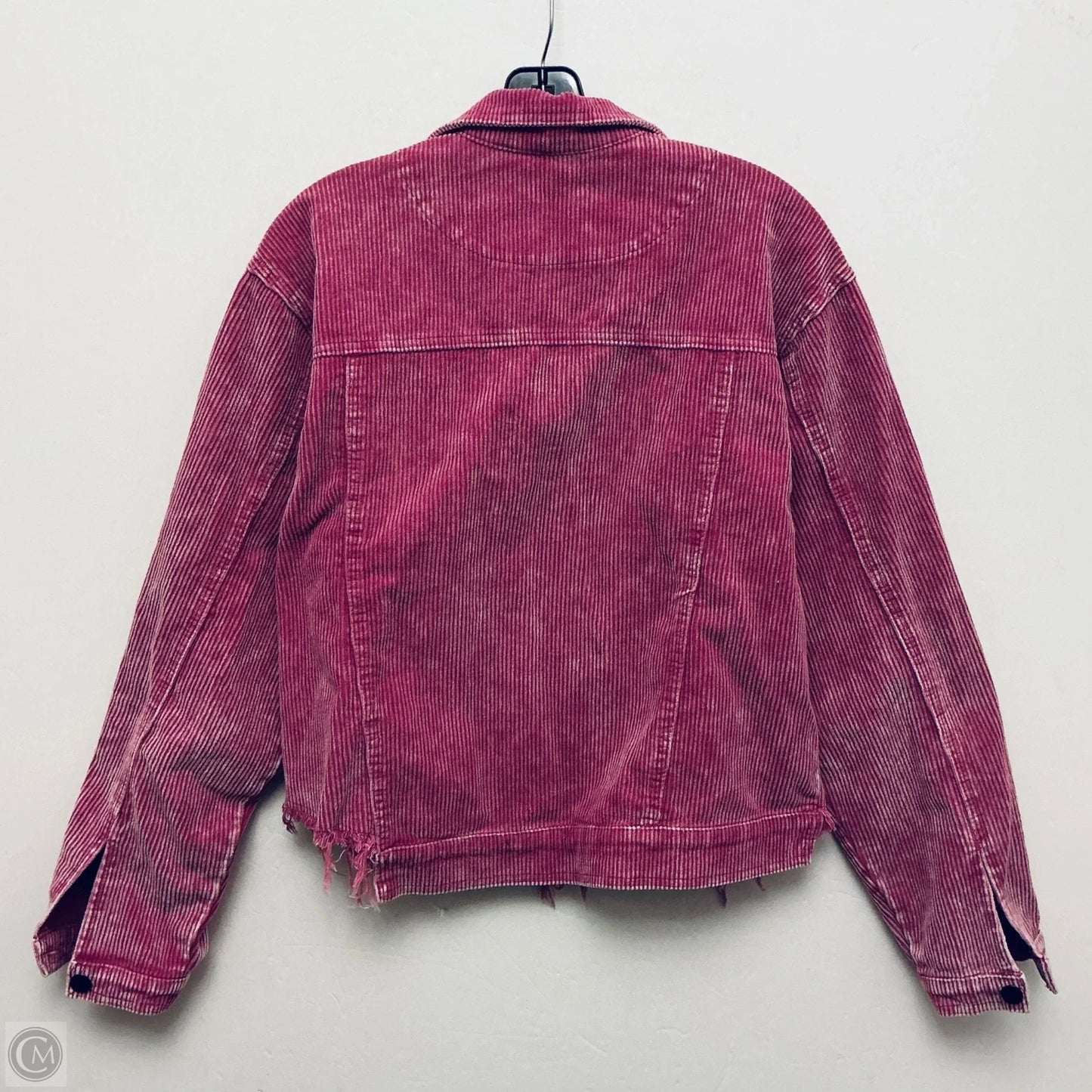 Jacket Shirt By Pol In Pink & Purple, Size: S