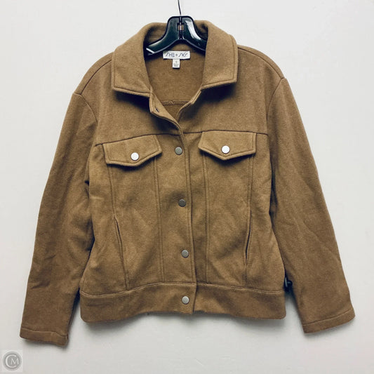 Jacket Fleece By She + Sky In Brown, Size: S