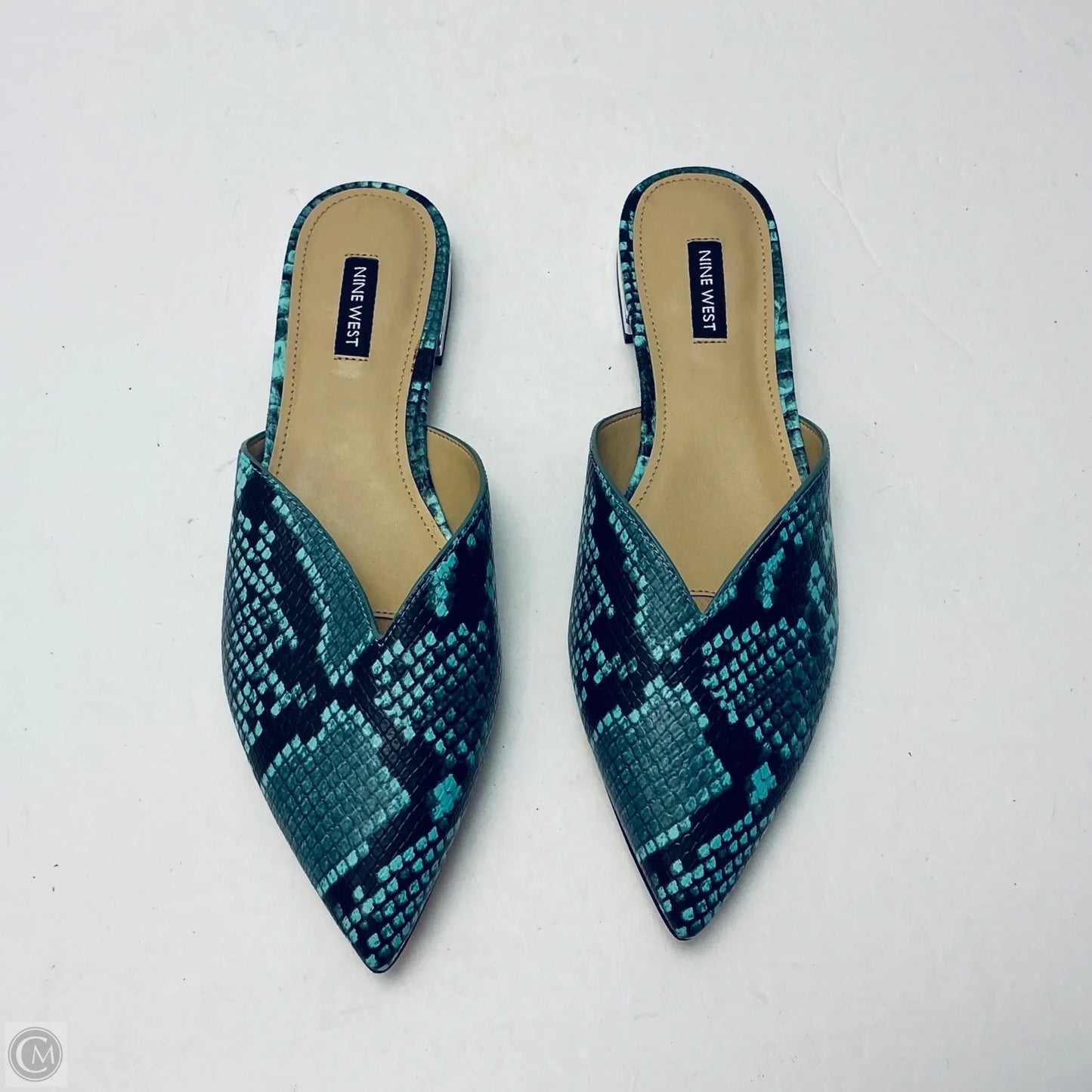 Sandals Flats By Nine West In Snakeskin Print, Size: 8.5