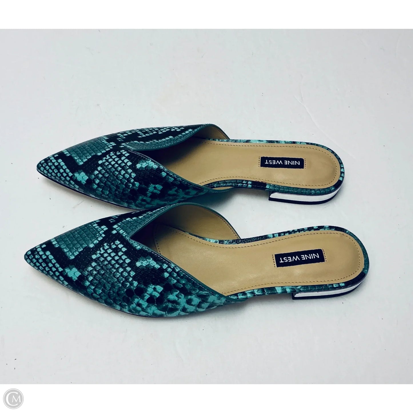 Sandals Flats By Nine West In Snakeskin Print, Size: 8.5
