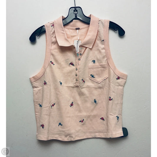 Top Sleeveless By Free People In Pink, Size: Xl