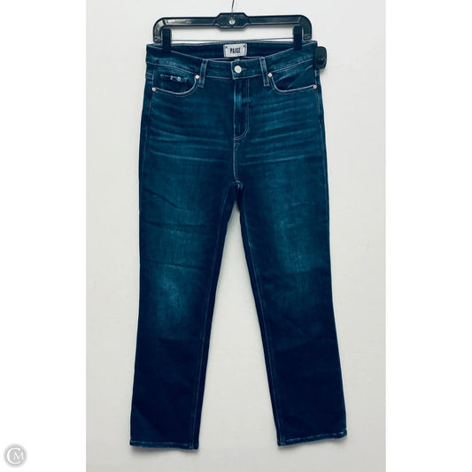 Jeans Straight By Paige In Blue Denim, Size: 6