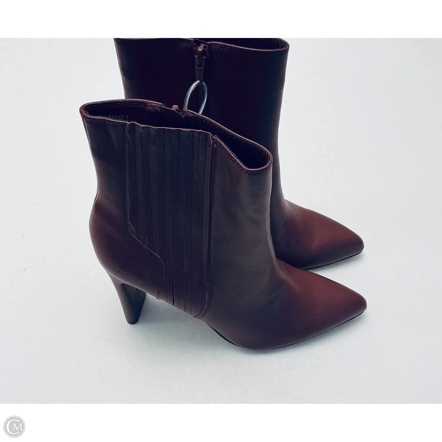 Boots Ankle Heels By Bcbg In Maroon, Size: 9.5