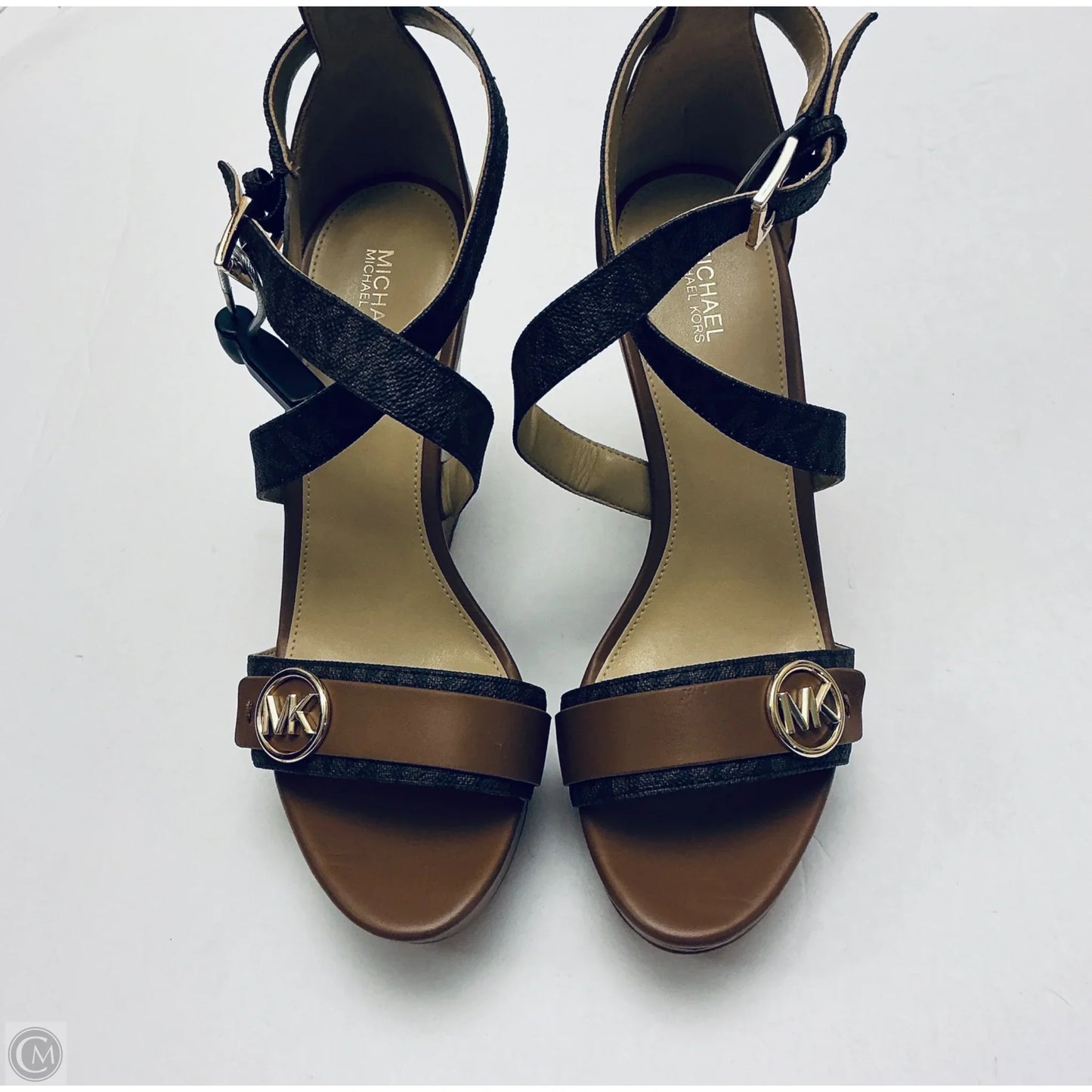 Sandals Designer By Michael Kors In Brown, Size: 9