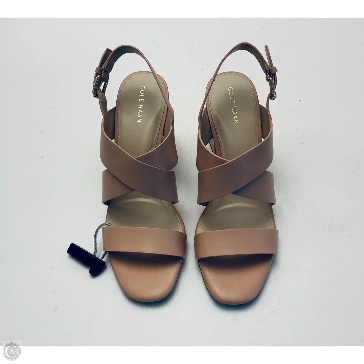 Sandals Heels Block By Cole-haan In Peach, Size: 9