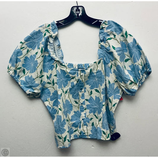 Top Short Sleeve By Who What Wear In Floral Print, Size: Large
