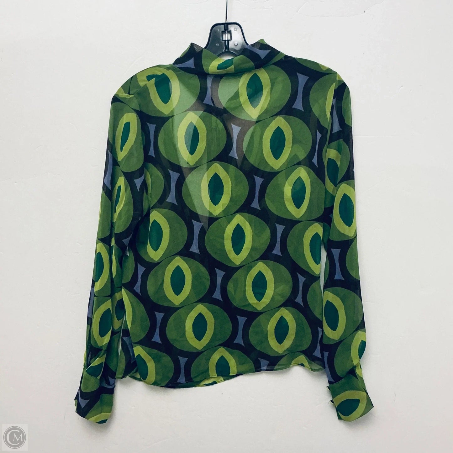 Top Long Sleeve Basic By Zara In Green, Size: M
