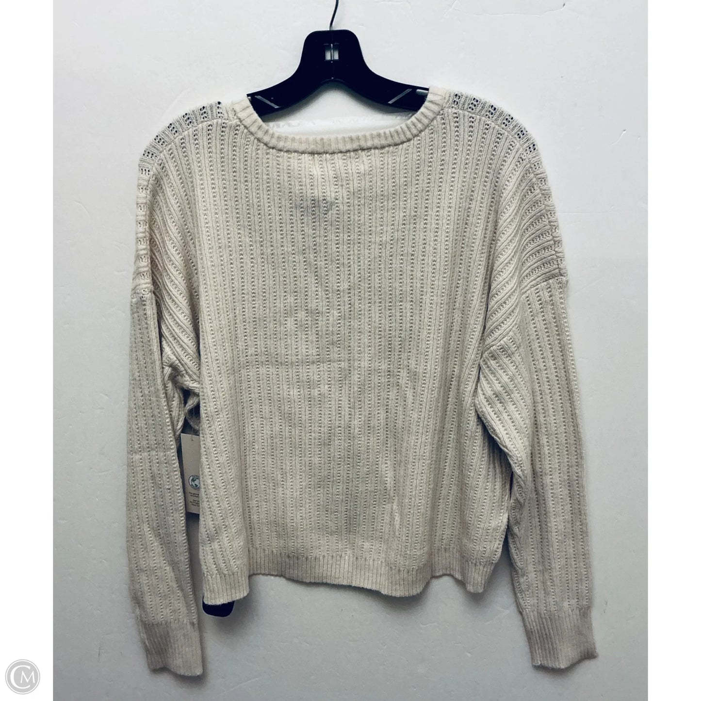 Top Long Sleeve By No Boundaries In Cream, Size: M