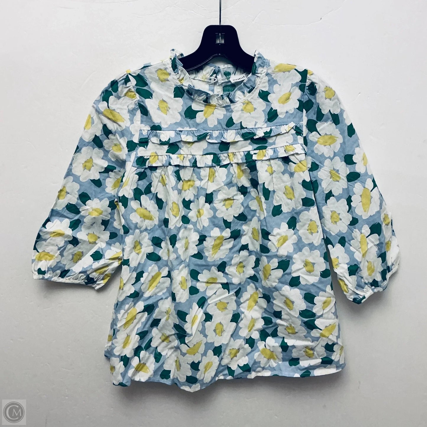 Top 3/4 Sleeve By Michelle Mcdowell In Floral Print, Size: S