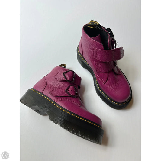 Boots Combat By Dr Martens In Pink & Purple, Size: 7