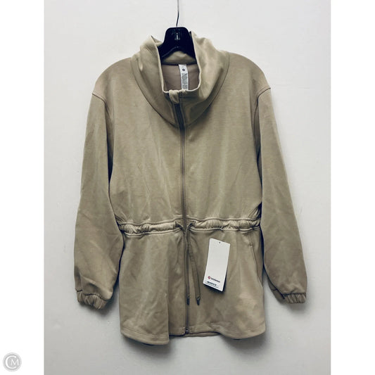 Athletic Jacket By Lululemon In Tan, Size: 10