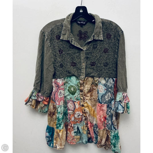 Top Long Sleeve By Clothes Mentor In Multi-colored, Size: L