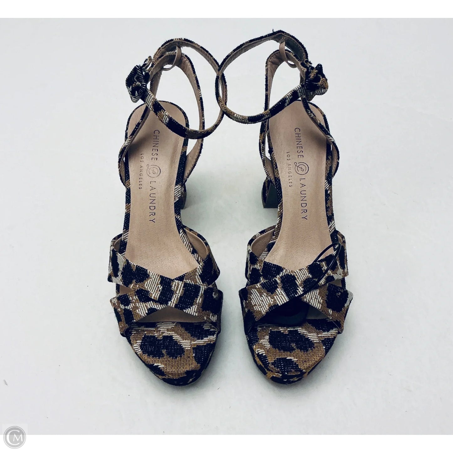Sandals Heels Block By Chinese Laundry In Animal Print, Size: 7