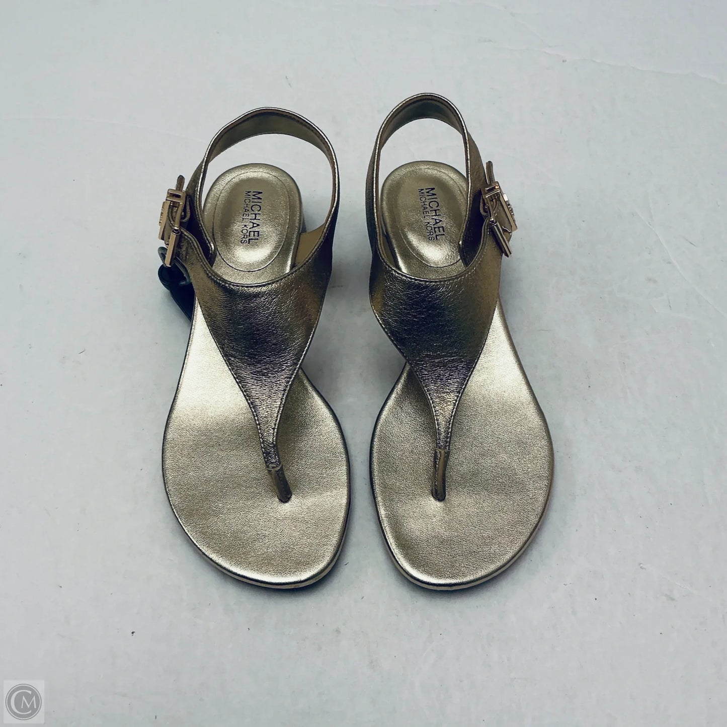 Sandals Designer By Michael Kors In Gold, Size: 6