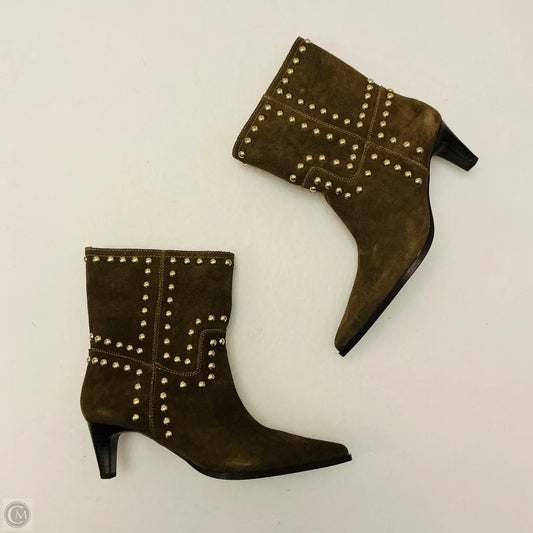 Boots Ankle Heels By Zara In Green, Size: 9