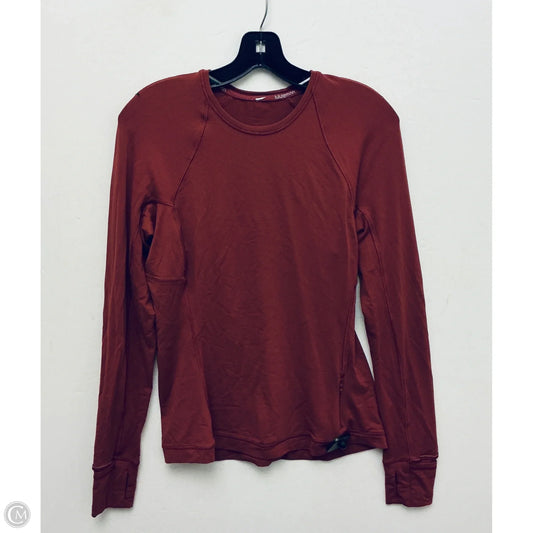 Top Long Sleeve By Lululemon In Red, Size: M