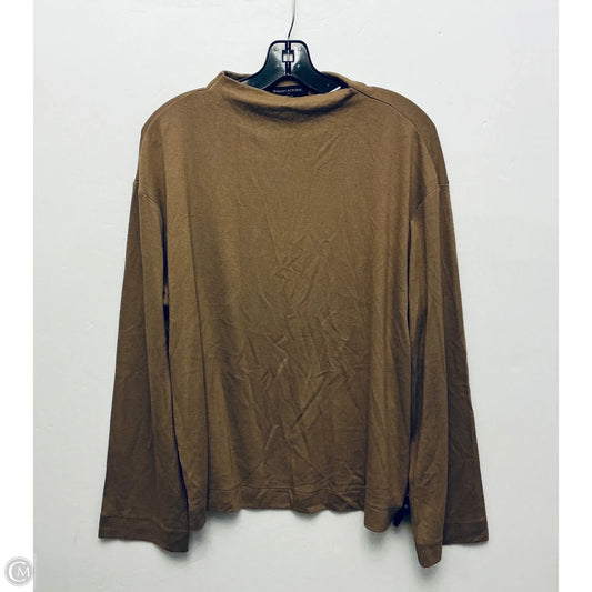 Top Long Sleeve By Banana Republic In Tan, Size: L