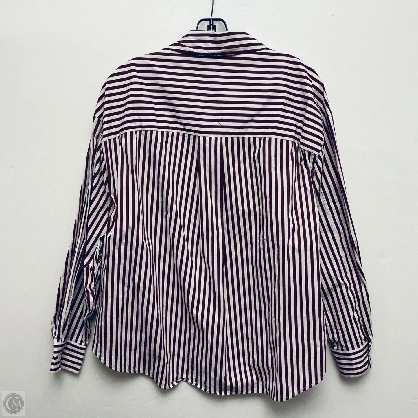 Top Long Sleeve By Pistola In Striped Pattern, Size: M