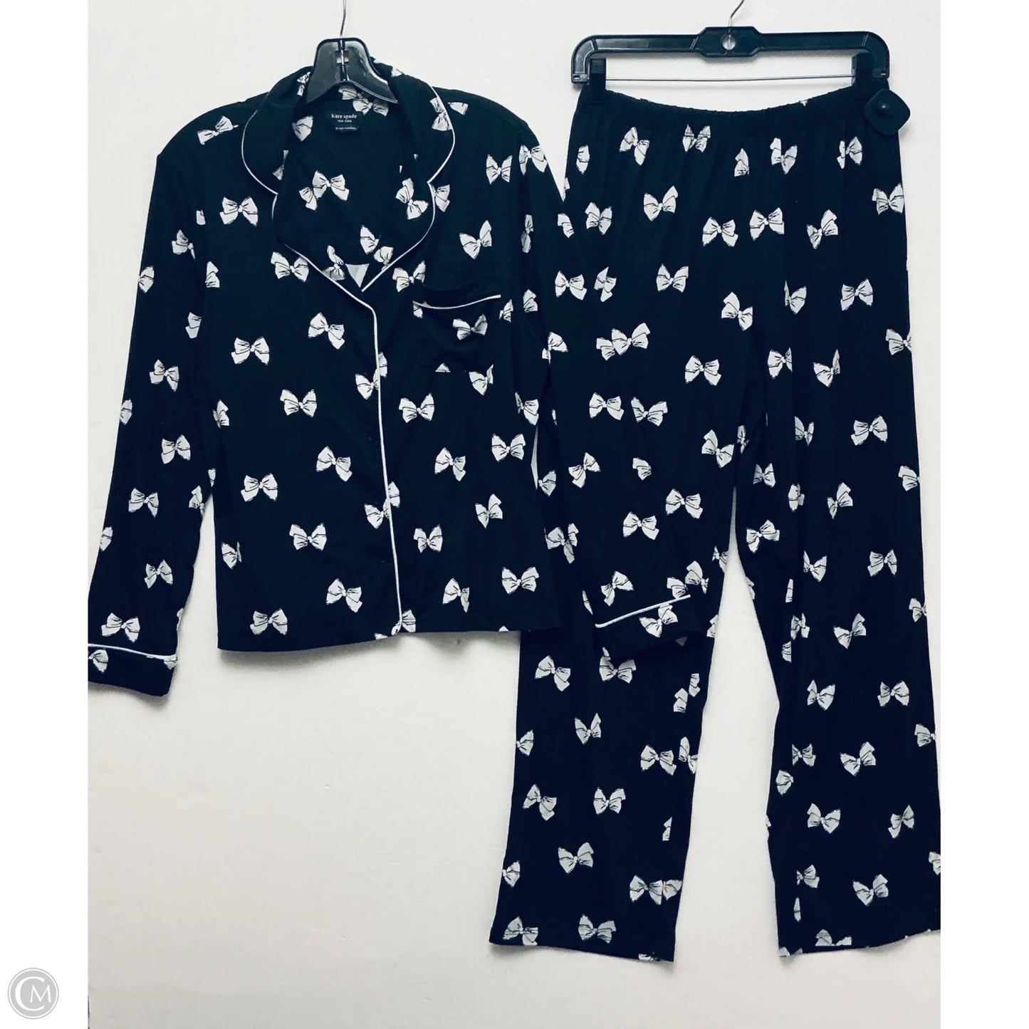 Pajamas Designer By Kate Spade In Black, Size: M