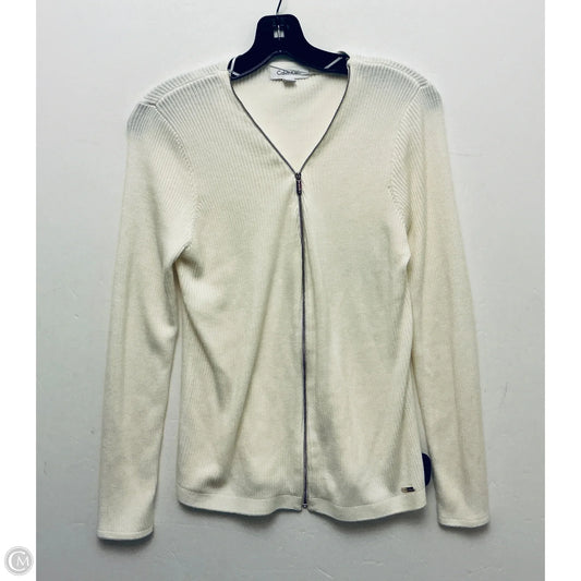Sweater By Calvin Klein In Cream, Size: Mp