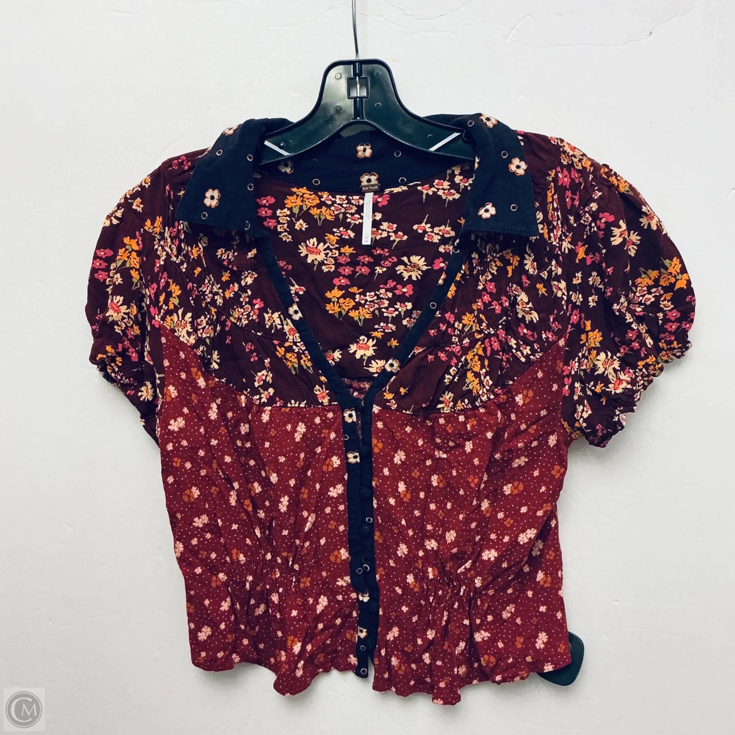 Top Short Sleeve By Free People In Multi-colored, Size: M
