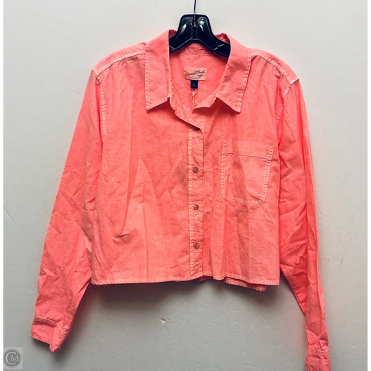 Top Long Sleeve By Universal Thread In Coral, Size: L
