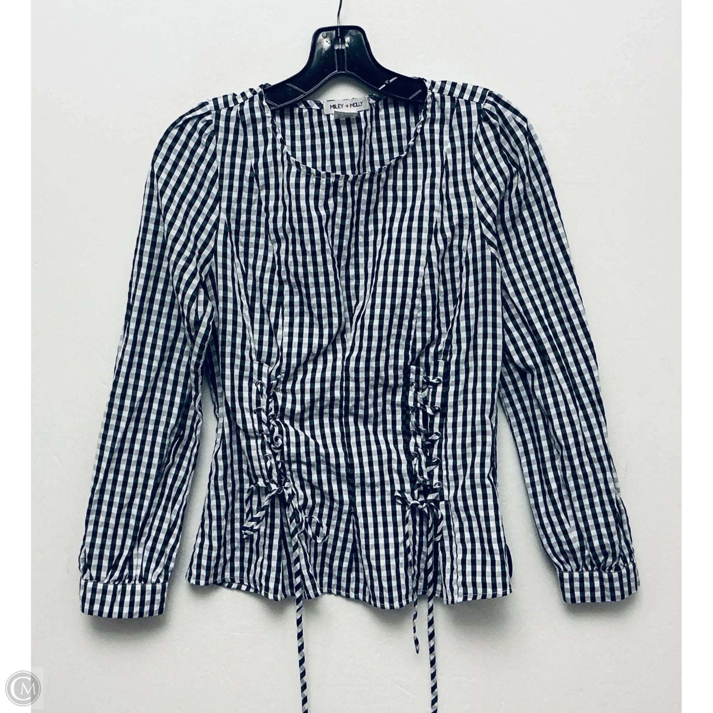 Top Long Sleeve By Clothes Mentor In Plaid Pattern, Size: M
